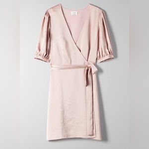 Wilfred Lune Dress in Mauve Mousse Pink, Size Large.